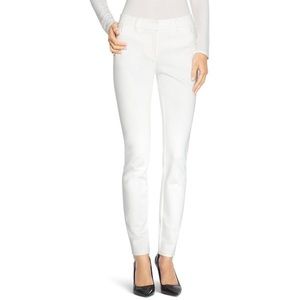 White House Black Market Ponte Skinny Pant Ecru